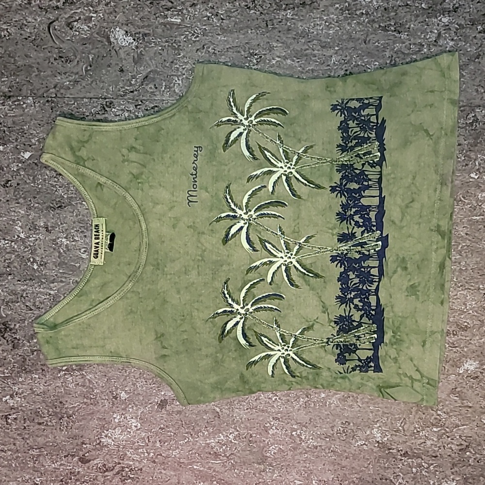 Vintage. Made in USA. Guava Beach Resortwear. Monterey.  Tank-top Large